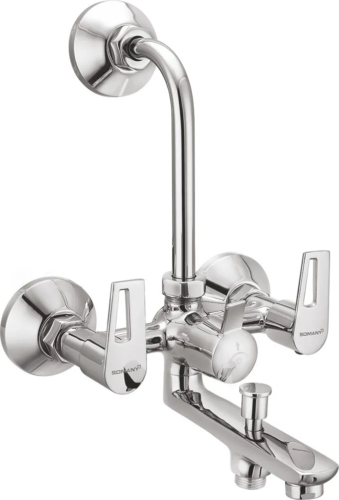 Lavatory Faucets: Jupiter Wall Mixer 3 In 1 (272201420051GP)